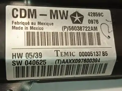 Автозапчастина б/у блок управління комфортом для chrysler 300c (lx, le) 3.0 crd посилання на oem iam 56038722am  k56038722am
