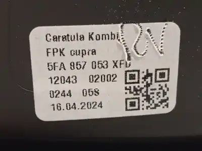 Автозапчастина б/у молдинг для cupra formentor (km7) 1.4 e-hybrid посилання на oem iam 5fa857053  5fa857053xfd