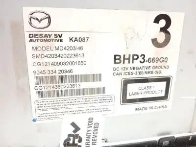 Автозапчасти б/у аудиосистема / радио cd за mazda 3 (bm, bn) 2.2 d ссылки oem iam bhp3669g0  