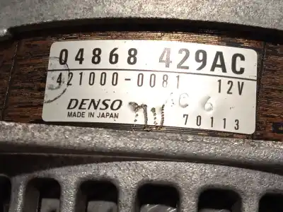 Автозапчастина б/у генератор для chrysler voyager iv (rg, rs) 2.5 crd посилання на oem iam 4868429ac 4210000081 k04868429ac