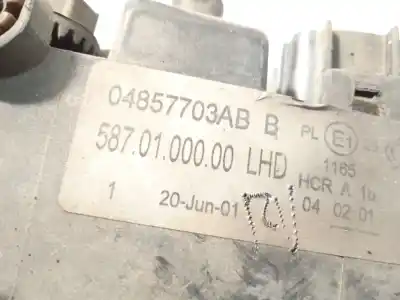 Second-hand car spare part left headlight for chrysler voyager iv (rg, rs) 2.5 crd oem iam references 4857703ab 5870100000 k04857703ab