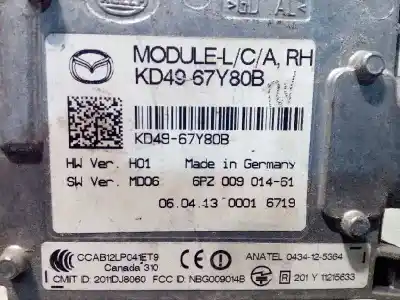 Автозапчасти б/у электронный модуль за mazda cx-5 (kf) 2.2 d ссылки oem iam kd4967y80b  