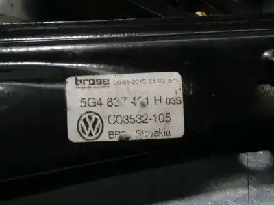 Pezzo di ricambio per auto di seconda mano alzacristalli anteriore sinistro per volkswagen golf vii lim. (5g1) business bluemotion tech. riferimenti oem iam 5g4837461h  