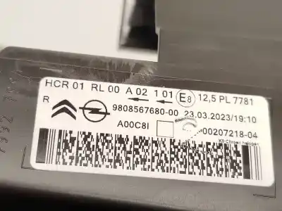 İkinci el araba yedek parçası sag far için citroen jumpy furgón (v_) 2.0 bluehdi 120 oem iam referansları 9808567680  