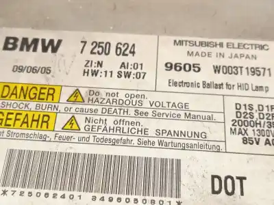 Peça sobressalente para automóvel em segunda mão balastro de xenon por bmw 3 (e90) 320 d referências oem iam 7250624  63117318327