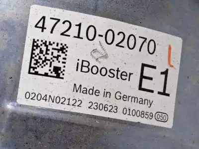 Автозапчастина б/у гальмівний серво для toyota corolla fastback (_e21_) 1.8 hybrid (zwe211) посилання на oem iam 4721002070  