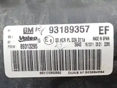 Автозапчастина б/у ліва фара для opel corsa d (s07) 1.3 cdti (l08, l68) посилання на oem iam 93189357 89313295 