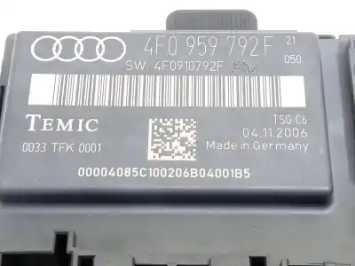 Pezzo di ricambio per auto di seconda mano quadro di chiusura per audi a6 c6 (4f2) 2.7 tdi riferimenti oem iam 4f0959792f  4f0910792f