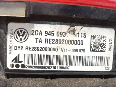 Автозапчастина б/у внутрішній лівий задній ліхар для volkswagen t-roc (a11, d11) 2.0 tdi посилання на oem iam 2ga945093  