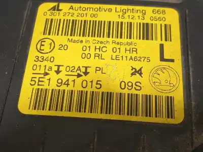 Автозапчастина б/у ліва фара для skoda octavia iii (5e3, nl3, nr3) 1.6 tdi посилання на oem iam 5e1941015 030127220100 