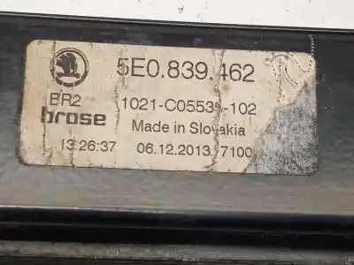 Автозапчасти б/у задний правый стеклорегулятор за skoda octavia iii (5e3, nl3, nr3) 1.6 tdi ссылки oem iam 5e0839462  5q0959812a