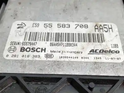 Автозапчасти б/у блок управления двигателем за chevrolet aveo fastback (t300) 1.3 d ссылки oem iam 55583708 0281018383 