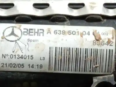 Peça sobressalente para automóvel em segunda mão radiador de água por mercedes vito (w639) basic, combi 111 cdi compacto (639.601) referências oem iam a6395010401  