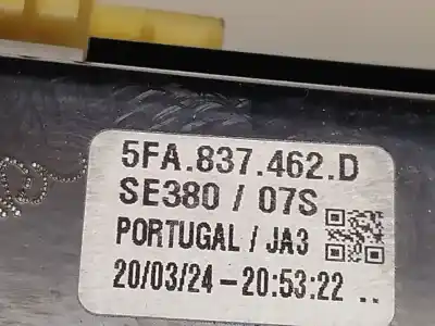 Second-hand car spare part passenger side right window regulator for cupra leon (kl1) 1.5 etsi oem iam references 5fa837462d  5q0959802c