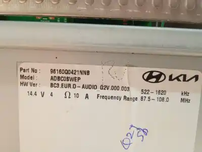 Автозапчастина б/у аудіо система / радіо cd для hyundai i20 iii (bc3, bi3) 1.2 посилання на oem iam 96160q0421nnb  