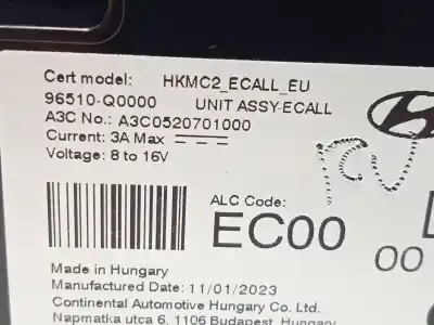 Автозапчастина б/у електронний модуль для hyundai i20 iii (bc3, bi3) 1.2 посилання на oem iam 96510q0000  