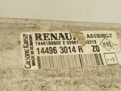 Second-hand car spare part intercooler for renault captur i (j5_, h5_) 0.9 tce 90 oem iam references 144963014r  