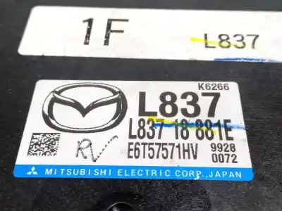 Gebrauchtes Autoersatzteil ecu-motorsteuergerät uce motorsteuergerät zum mazda 6 hatchback (gh) 1.8 mzr oem-iam-referenzen l83718881e e6t57571hv 