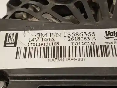 Автозапчастина б/у генератор для opel meriva b 1.6 cdti dpf посилання на oem iam 13586366 tg12c155 2618063a