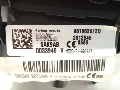 Peça sobressalente para automóvel em segunda mão kit airbag por ds ds 7 crossback (j_) e-tense (j45gqu) referências oem iam 16317288zd 98186251zd 9818569780