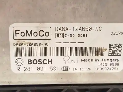 Second-hand car spare part ecu engine control for ford fiesta vi (cb1, ccn) 1.6 tdci oem iam references da6a12a650nc 0281031531 