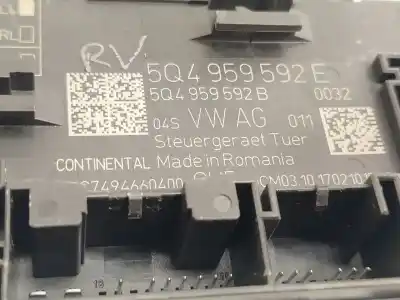 Автозапчастина б/у блок управління комфортом для skoda octavia iii combi (5e5, 5e6) 2.0 tdi 4x4 посилання на oem iam 5q4959592e a2c7494660400 