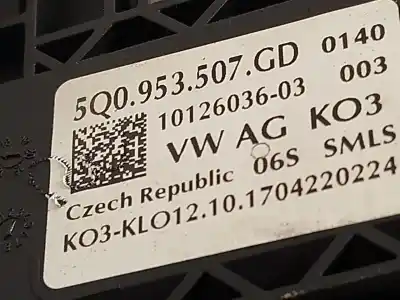 Автозапчастина б/у перерівний контроль для skoda octavia iii combi (5e5, 5e6) 2.0 tdi 4x4 посилання на oem iam 5q0953507gd  