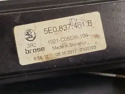 Автозапчасти б/у регулятор стекла переднего левого за skoda octavia iii combi (5e5, 5e6) 2.0 tdi 4x4 ссылки oem iam 5e0837461b  5q0959801b