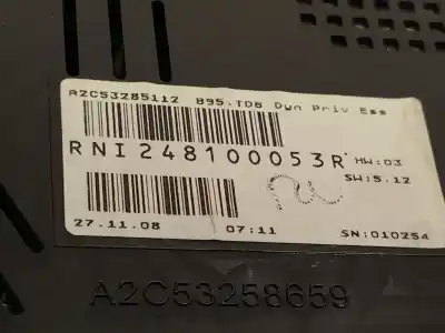 Автозапчастина б/у панель інструментів для renault megane iii fastback (bz0/1_, b3_) 1.6 16v (bz1b, bz1h) посилання на oem iam 248100053r  