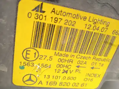 Second-hand car spare part right headlight for mercedes clase a (w169) a 150 (169.331) oem iam references a1698200261 0301197202 