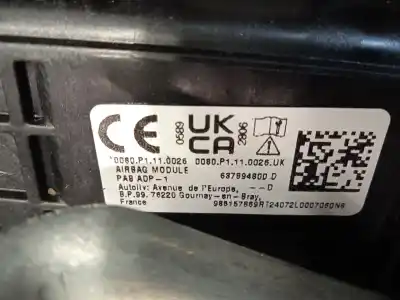 Peça sobressalente para automóvel em segunda mão kit airbag por renault clio v (b7_) tce 90 (b7mt) referências oem iam 681038885r 985106431r 985157869r