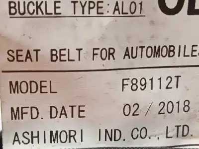 Second-hand car spare part rear left seat belt for subaru brz sport oem iam references f89112t  