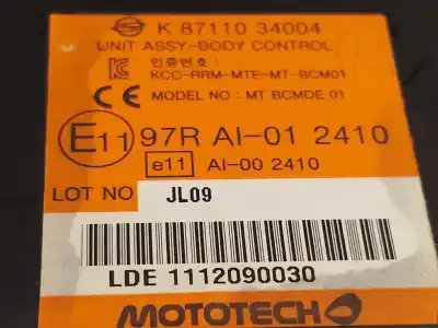 Автозапчастина б/у електронний модуль для ssangyong korando (ck) 2.0 e-xdi посилання на oem iam 8711034004  