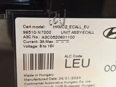 Автозапчастина б/у електронний модуль для hyundai tucson (nx4e, nx4a) 1.6 t-gdi посилання на oem iam 96510n7000 a3c0520601100 