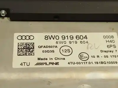 Автозапчастина б/у багатофункційний дисплей для audi a5 (f53, f5p) 2.0 tfsi посилання на oem iam 8w0919604  