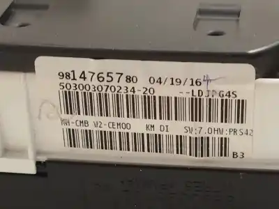 Автозапчастина б/у панель інструментів для peugeot 508 sw i (8e_) 2.0 bluehdi 180 посилання на oem iam 9814765780  9814039880