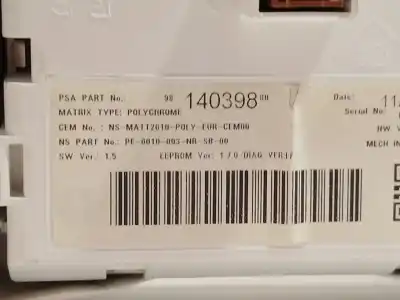 Автозапчастина б/у панель інструментів для peugeot 508 sw i (8e_) 2.0 bluehdi 180 посилання на oem iam 9814765780  9814039880