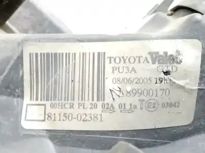 Second-hand car spare part left headlight for toyota corolla (_e12_) 1.4 d (nde120_) oem iam references   