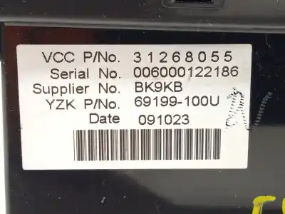 Second-hand car spare part multifunction display for volvo v50 (545) 1.6 d oem iam references 31268055  