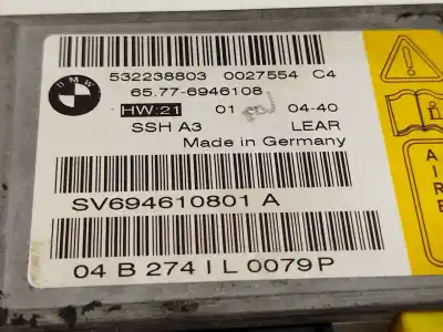 Second-hand car spare part airbag control unit for bmw 7 (e65, e66, e67) 740 d oem iam references 65776946108  