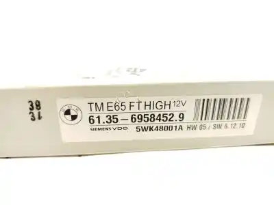 Pezzo di ricambio per auto di seconda mano modulo elettronico per bmw 7 (e65, e66, e67) 740 d riferimenti oem iam 61356958452  