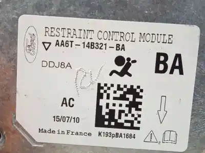 Second-hand car spare part airbag control unit for ford fiesta vi (cb1, ccn) 1.6 tdci oem iam references aa6t14b321ba  1678532