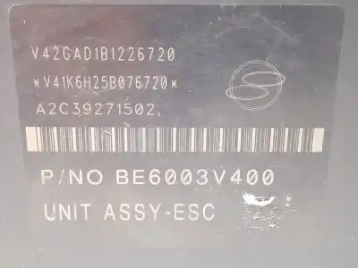 Peça sobressalente para automóvel em segunda mão abs por ssangyong tivoli 1.6 referências oem iam 4892035200 bh6014v400 be6003v400