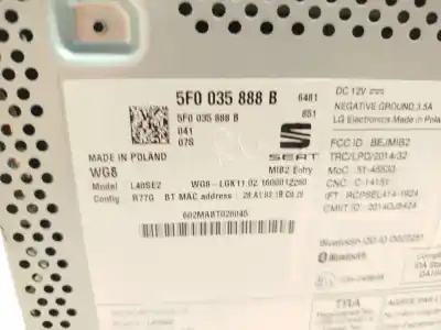 Автозапчасти б/у аудиосистема / радио cd за seat ibiza iv sc (6j1, 6p5) 1.4 tdi ссылки oem iam 5f0035888b  