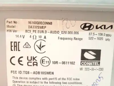 Автозапчастина б/у аудіо система / радіо cd для hyundai i20 iii (bc3, bi3) 1.2 посилання на oem iam 96160q0ec0nnb  
