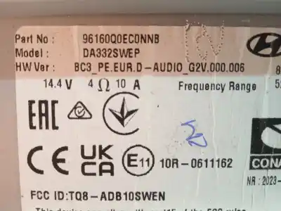 Автозапчастина б/у аудіо система / радіо cd для hyundai i20 iii (bc3, bi3) 1.2 посилання на oem iam 96160q0ec0nnb  