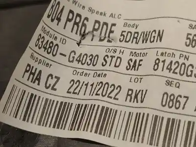 Second-hand car spare part rear right window regulator for hyundai i30 (pde, pd, pden) 1.5 oem iam references 83480g4030  83460g4010