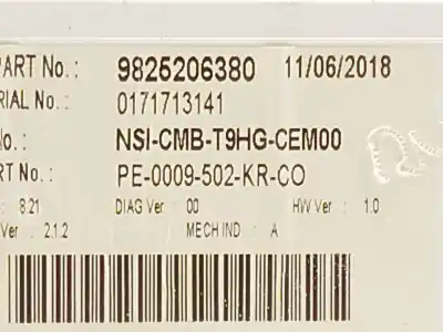 Автозапчасти б/у приборная доска за peugeot 308 sw ii (lc_, lj_, lr_, lx_, l4_) 1.5 bluehdi 100 ссылки oem iam 9825206380  