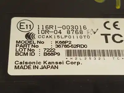 Автозапчастина б/у електронний модуль для suzuki swift v (az) 1.0 (a2l310) посилання на oem iam 3678552rd0 116r1003016 k68p2