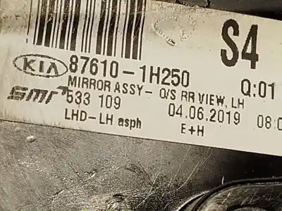 Pezzo di ricambio per auto di seconda mano specchio sinistro per kia cee'd fastback (ed) 1.6 crdi 90 riferimenti oem iam 876101h250  